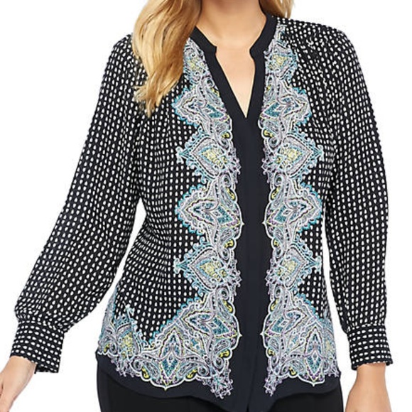 NWT The Limited Pleated Mandarin Collar 3X - Picture 1 of 3